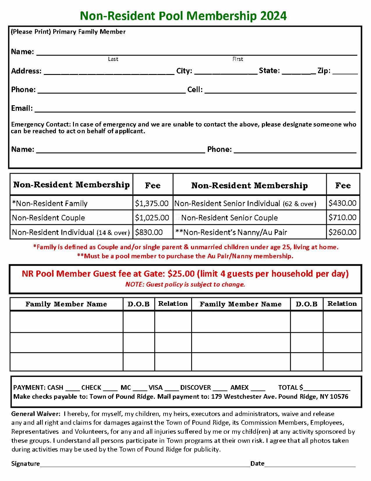 Town Pool Town of Pound Ridge New York Official site