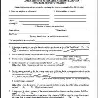 Alternative Veterans Exemption Form