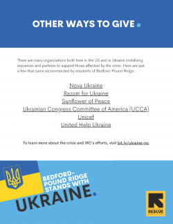 Bedford-Pound Ridge Stands with Ukraine