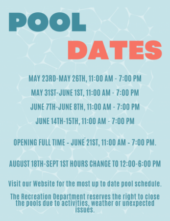 pool dates