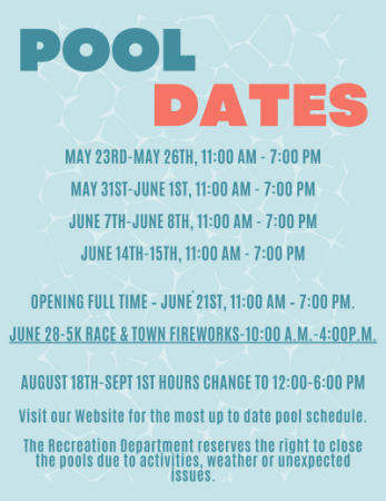 Pool Dates/Times