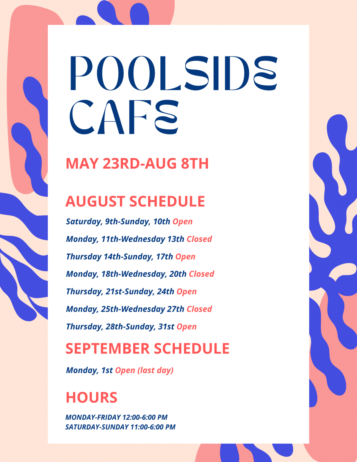 poolside cafe